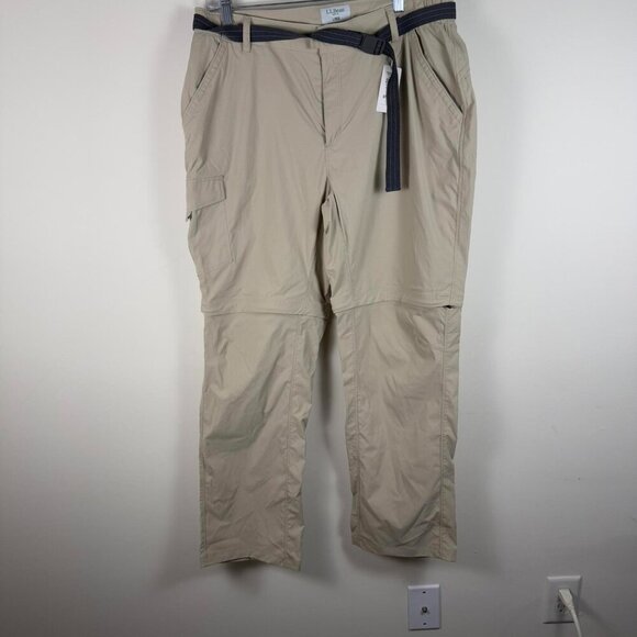 NWT L.L. Bean Tropicwear Cargo Zip Off Pant Size Large - Picture 1 of 4